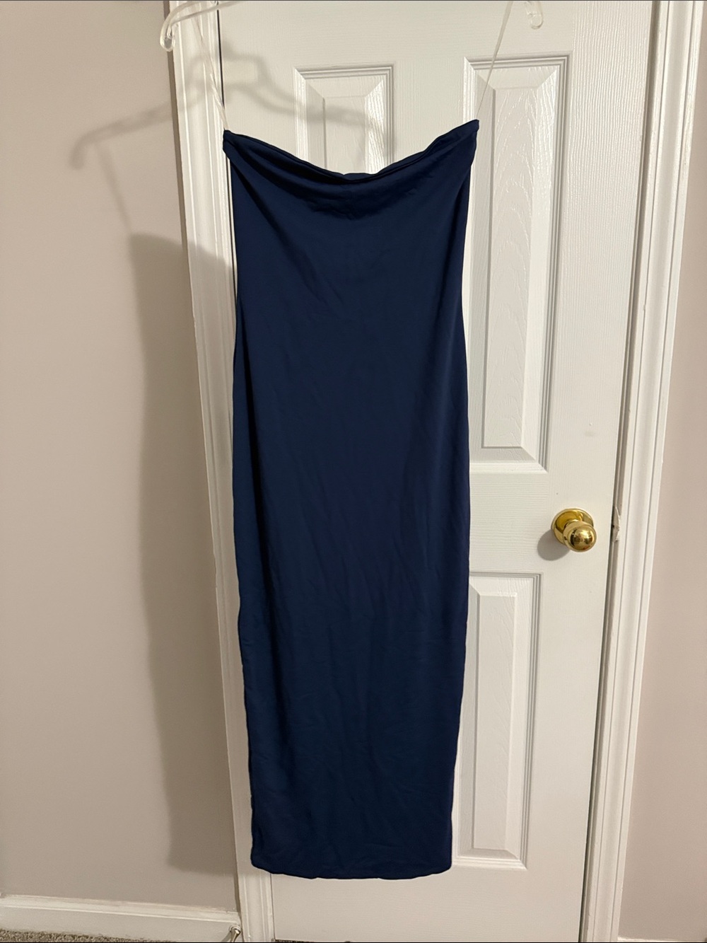 Meshki Navy Strapless Midi Dress